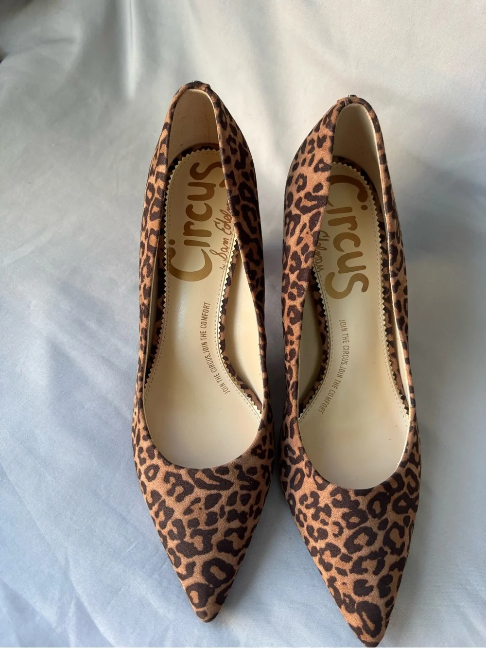 Circus by Sam Edelman Leopard Print Pointed Toe Pumps - Brown/Black Size 10